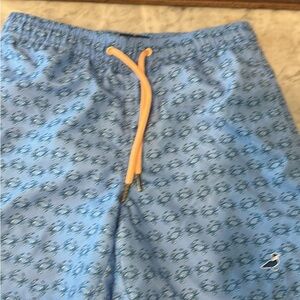Boys Properly tied  Blue Crab Print swim Shorts